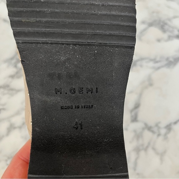 M Gemi Clogs Greta Croco Printed Leather Stone Woman’s Size 41 U.S 10 - Picture 13 of 14